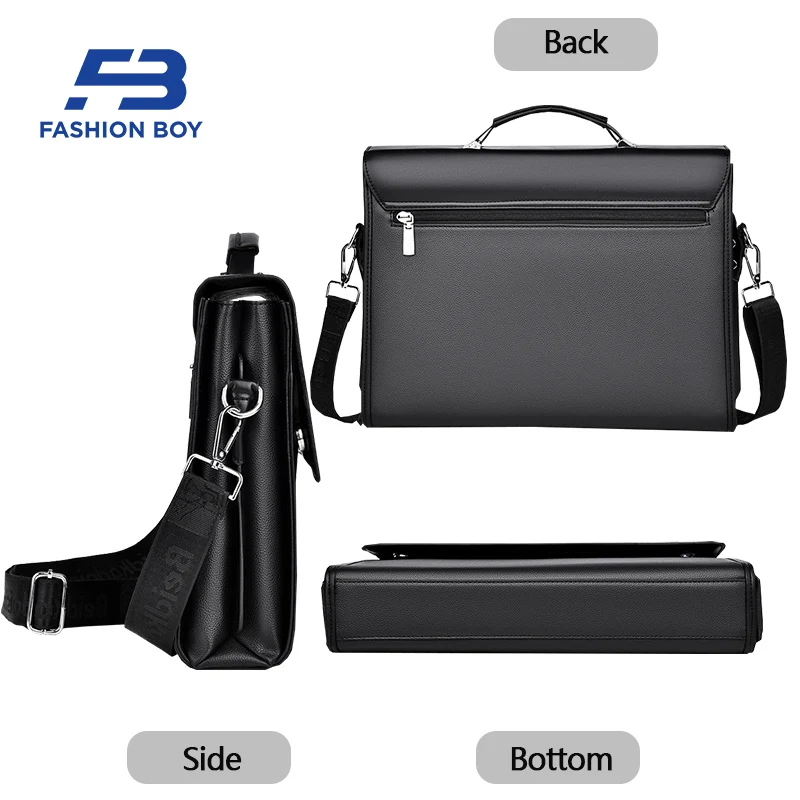 FASHION BOY Luxus Desgin Herren Handtasche 14-Zoll Laptop Business Aktentasche Herren Schulter Umhängetasche