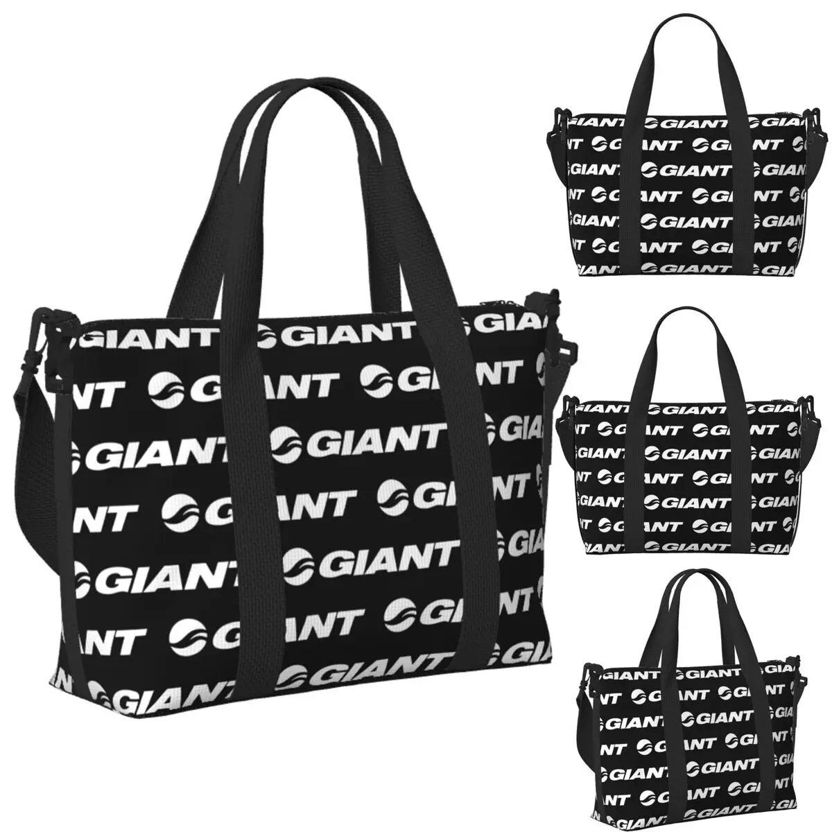 

Custom Giant Bike Beach Travel Bag Large Capacity Tote Bags for Gym Yoga Women Shopping Duffle Shoulder Bag