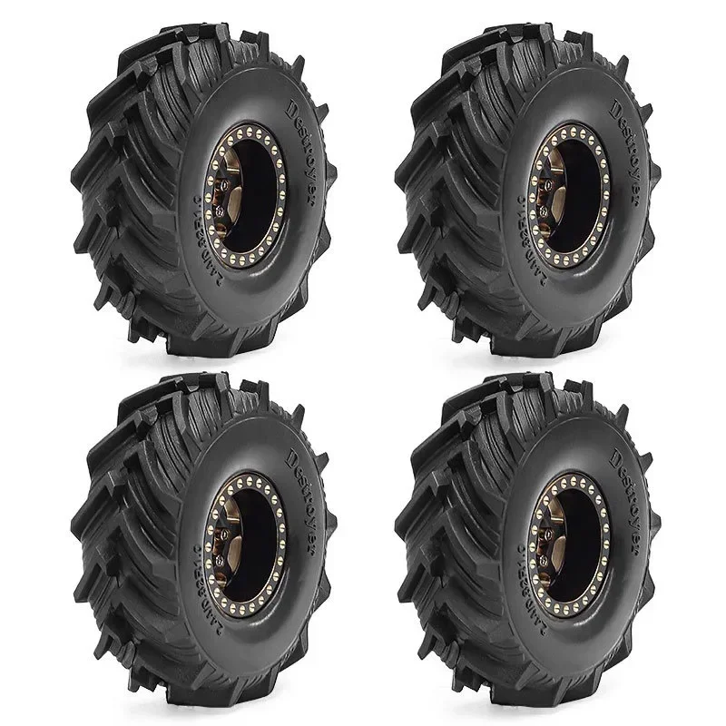 4 szt. Metalowe felgi Beadlock 62mm 1.0" do opon, zestaw do samochodu RC Crawler 1/18 TRX4M SCX24, części zamienne i akcesoria