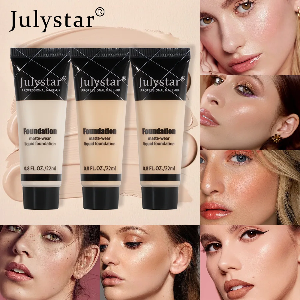 Julystar Waterdichte Concealer Gezichtsmake-Up Foundation Zwarte Oogcirkels Die Vloeibare Foundation Oliecontrole Zweetpreventie Bedekken