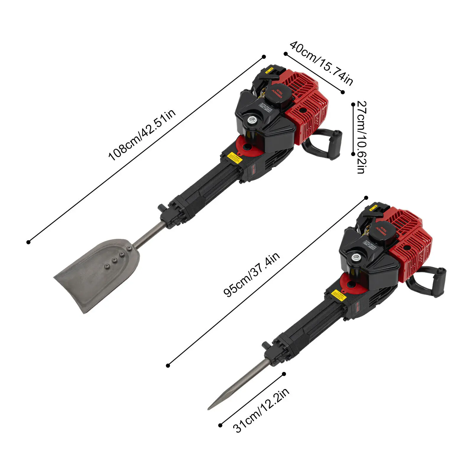 52CC 2-Stroke Portable Excavator Garden Tree Pit Digger 1900W Digging Machine