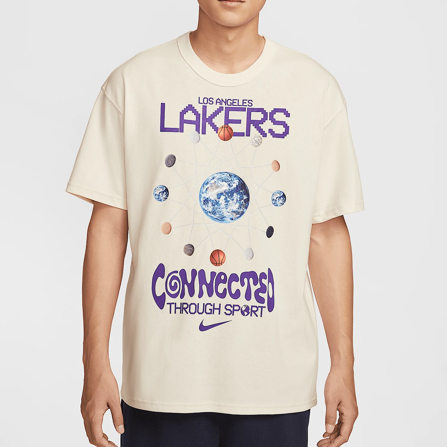 Nike genuine comfortable summer men's pullover pattern breathable short sleeved shirt HQ1311-901