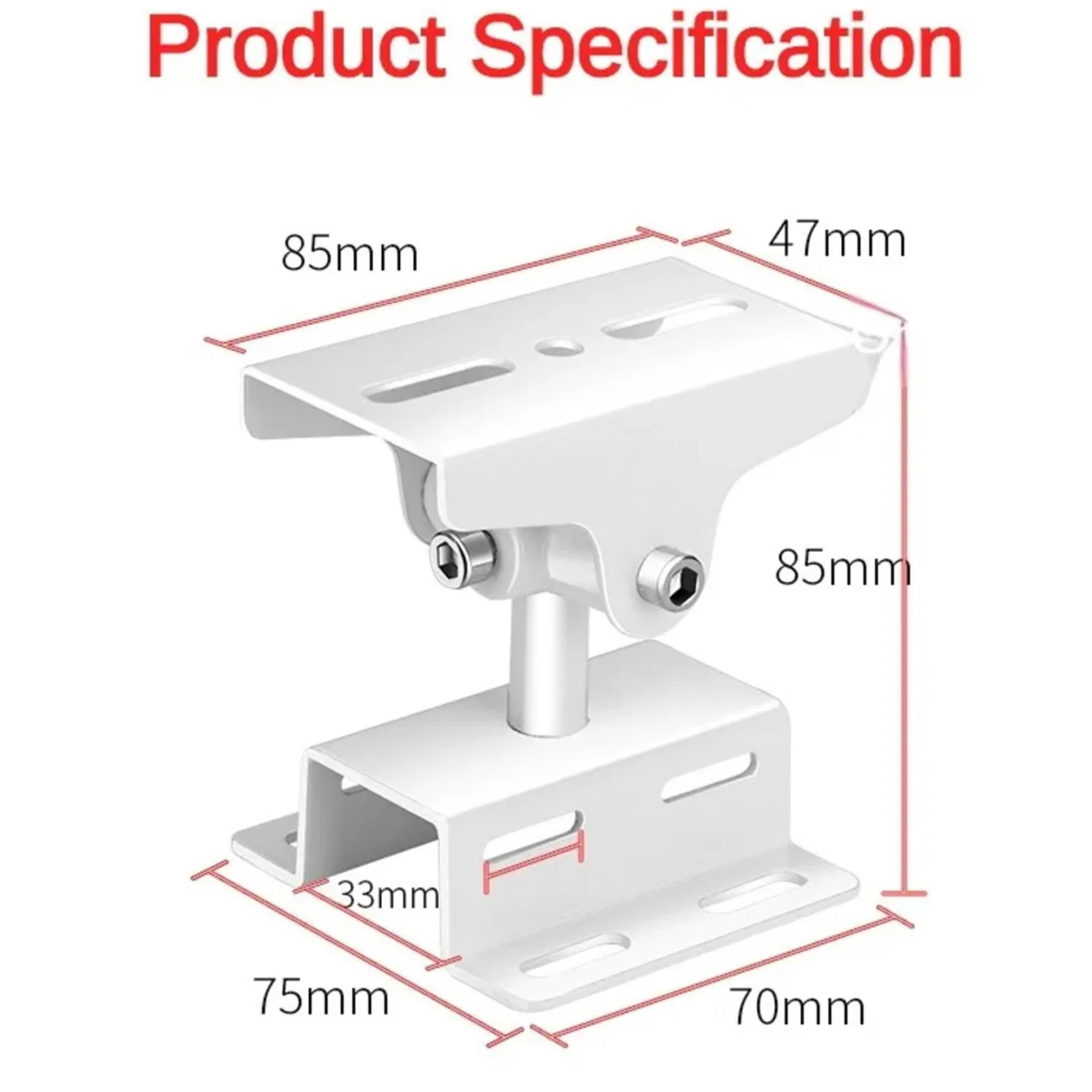 Adjustable Camera Mounting Bracket Pole for Monitor LED Light for webcam 360 Rotation 180 Tilt Metal Construction for Stable