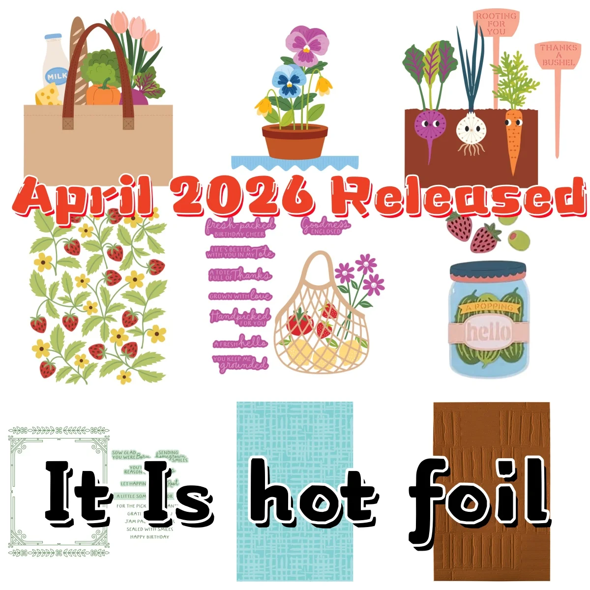 

April 2026 Released Metal Cutting Dies Clear Stamps Stencil Hot Foil For DIY Scrapbook Craft Decoration Embossing Template