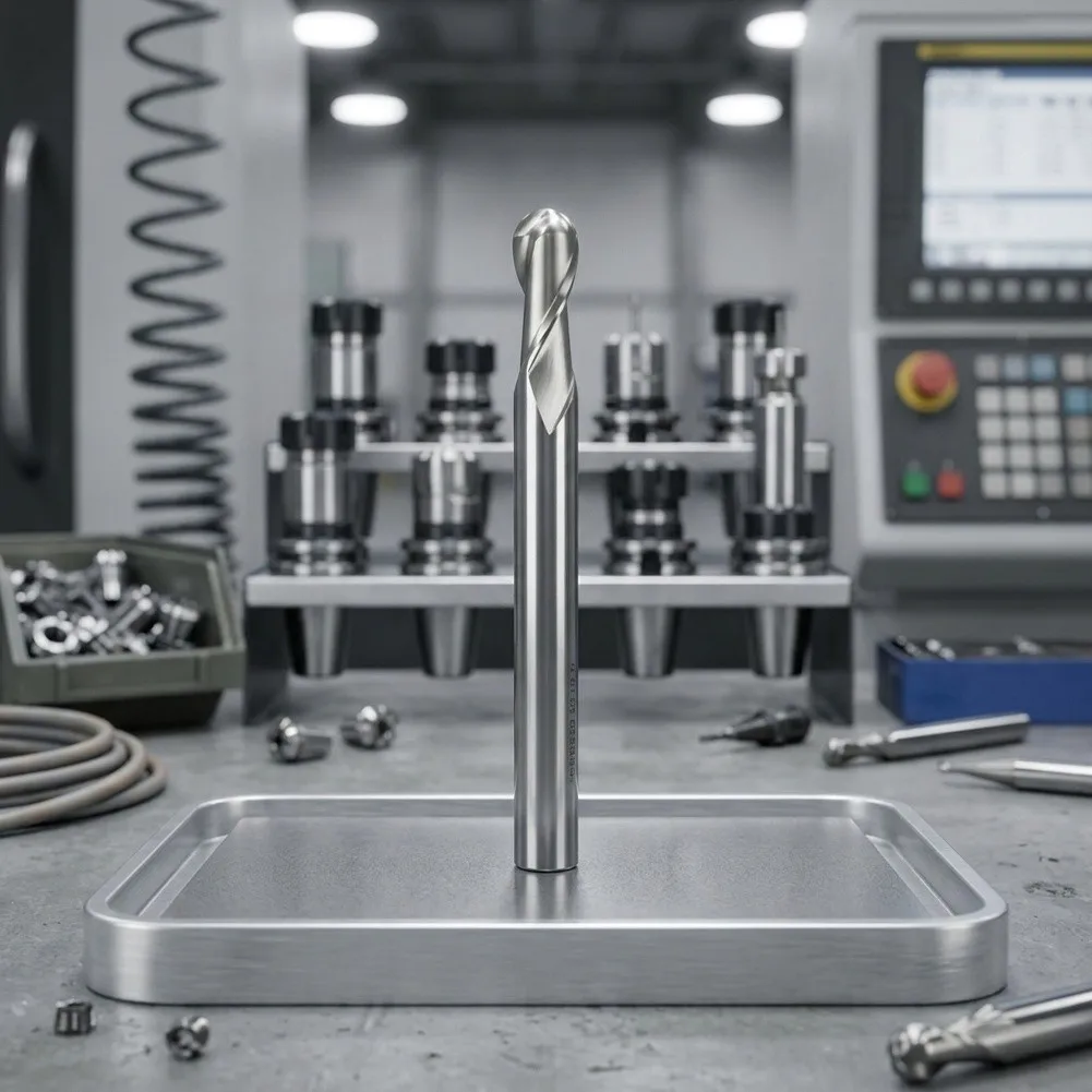 R4 Radius Ball End Mill HSS AL Full Profile Grinding Straight Shank for Stable Clamping in CNC Engraving and Milling