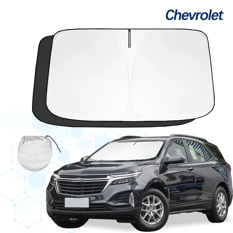 Car Windshield Sun Shade For Chevrolet Equinox Sunshade Summer Visor Protector Foldable Blocks UV Rays Protection Accessories