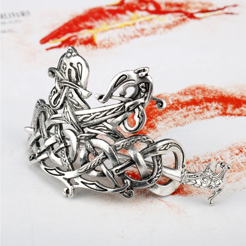 

Retro Metal Hair Clips Alloy Barrettes Durable Viking Hair Accessories Spring Ponytail Holder Women Bun Hairpin