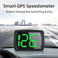 Y03 Car HUD Speed Meter Displayer GPS Head Up Display Universal Digital Big Font Speedometer Projector Auto Electronic Part