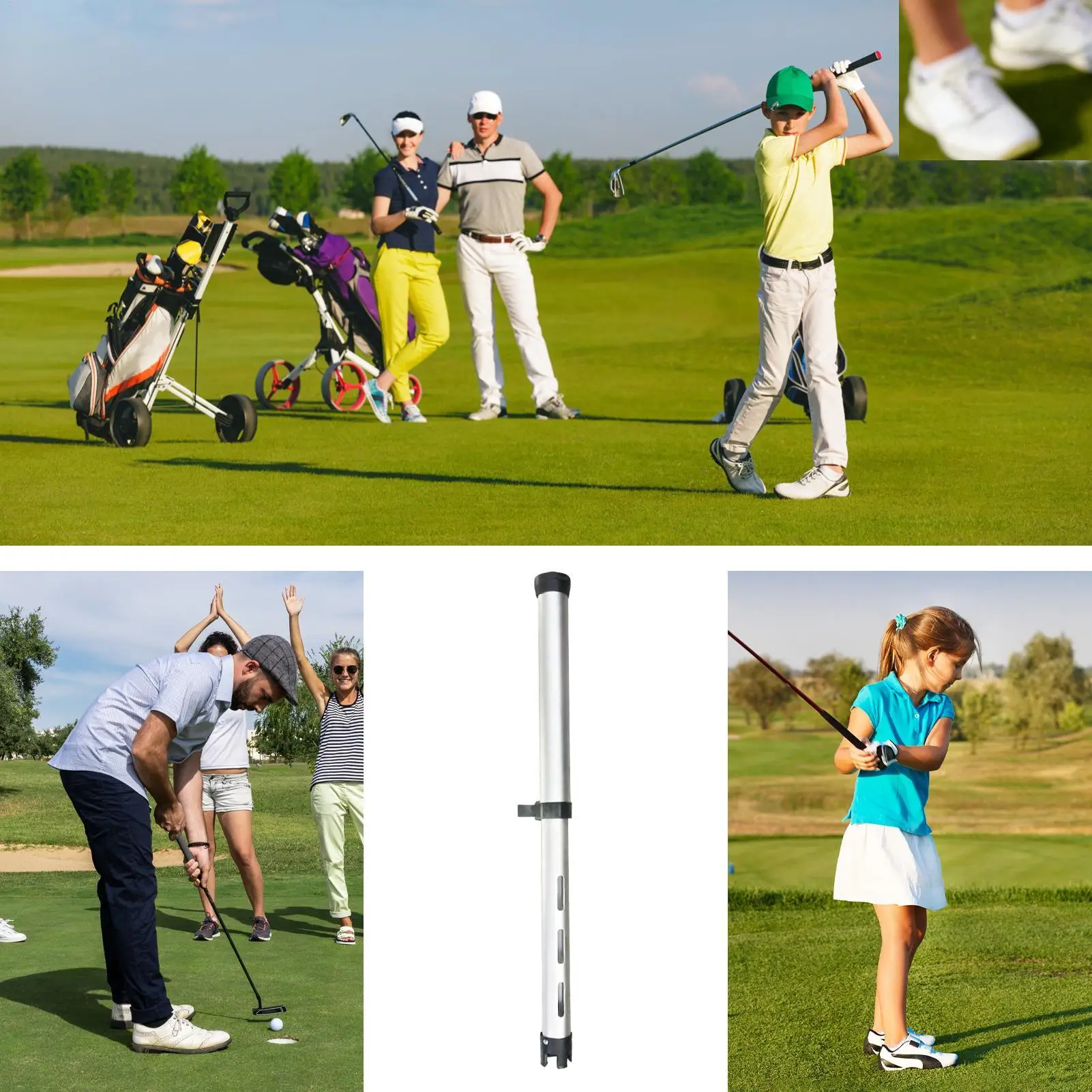 

Сборщик мячей для гольфа большой емкости из алюминиевого сплава, для гольф-клубов, для женщин и мужчин, для улицы и поля