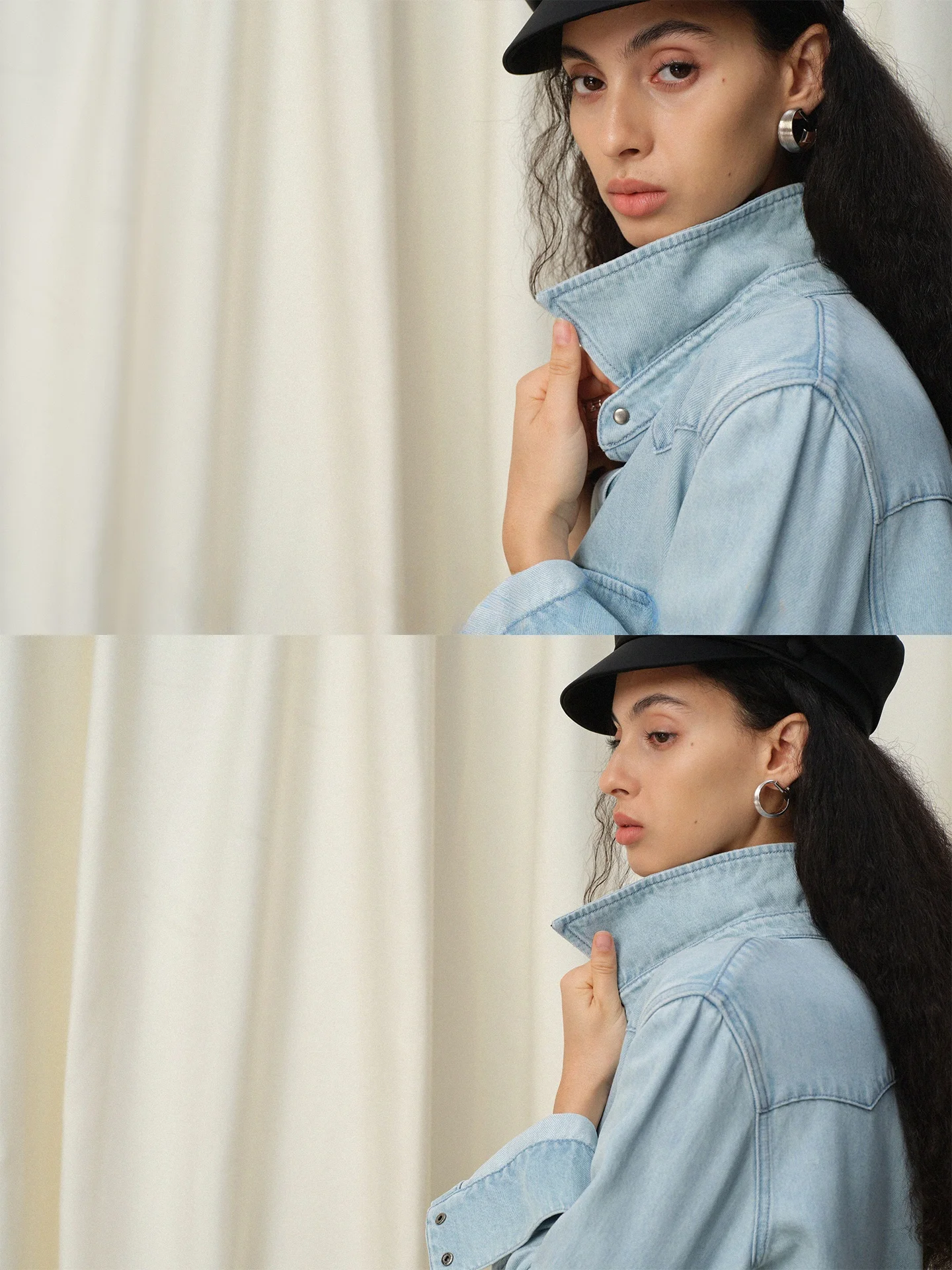 

Mannala Western Sle Pure Cotton Breathable Casual Loose Fit Long Sve Denim irt for Women Vintage Retro Design