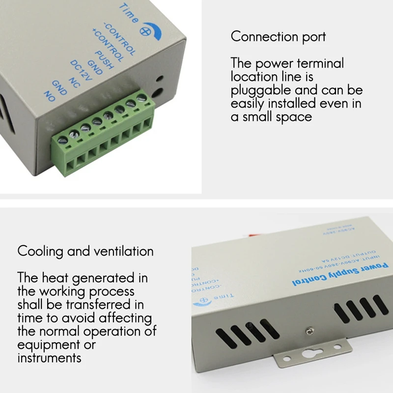 DC12V 5A Блок питания для контроля доступа Трансформаторный дверной адаптер Covertor AC 90-260V для RFID контроля доступа по отпечаткам пальцев
