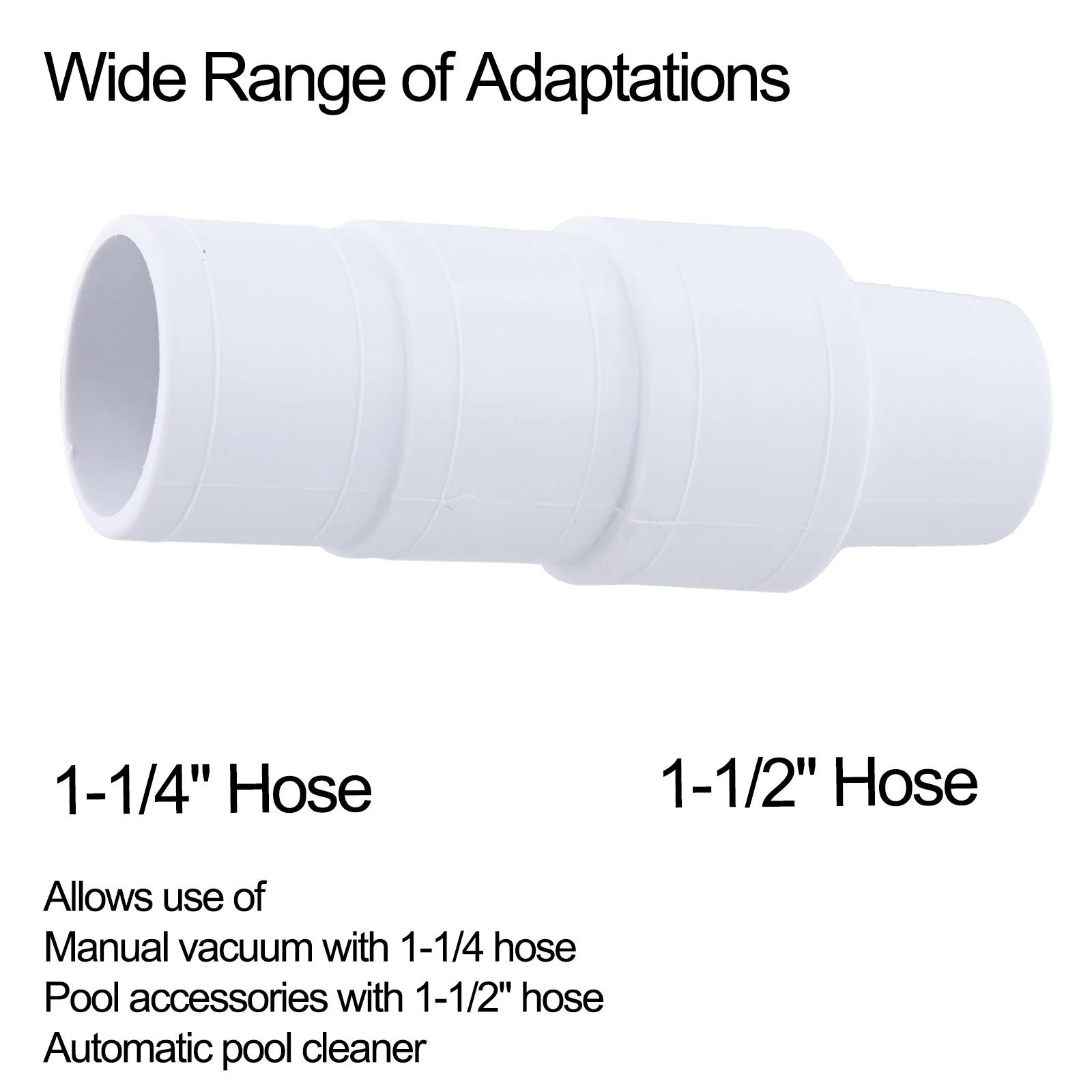 Adaptador de manguera de vacío 4558, limpiador de piscinas con manguera estándar de 1 1/4 pulgadas o 1 1/2 pulgadas para piscinas sobre el suelo para pieza de piscina Intex, 1 Uds. ﻿