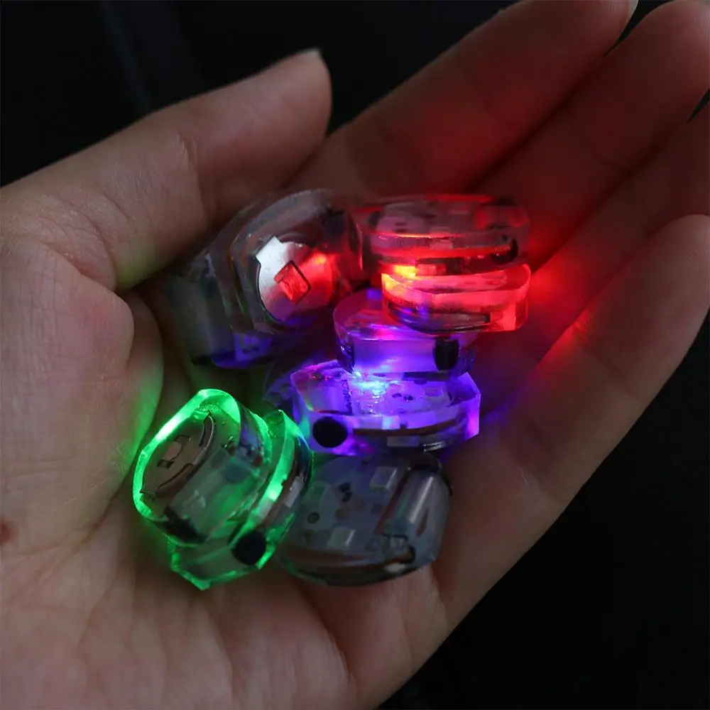 10Pcs Sandal Accessories Plastic LED Shoe Light Miniature Luminous Vibrating Light Glowing Hole Shoes Lamp Woman Men