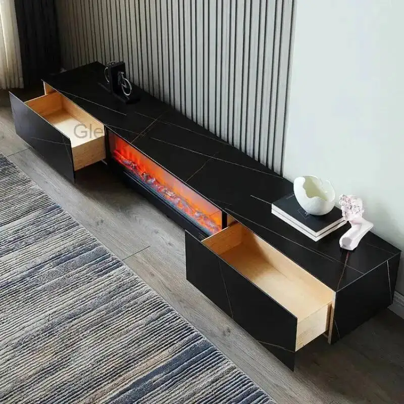 

European Background Tv Flame Cabinet Simulated Electric Fireplace Tv Cabinet Luxury Designer Mueble De Tv Furniture For Home