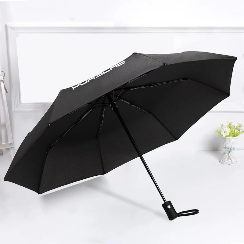 Car folding umbrella Portable automatic sunshade For Porsche Boxster Cayman Cayenne 911 Macan Panamera Auto Eemblems Accessories