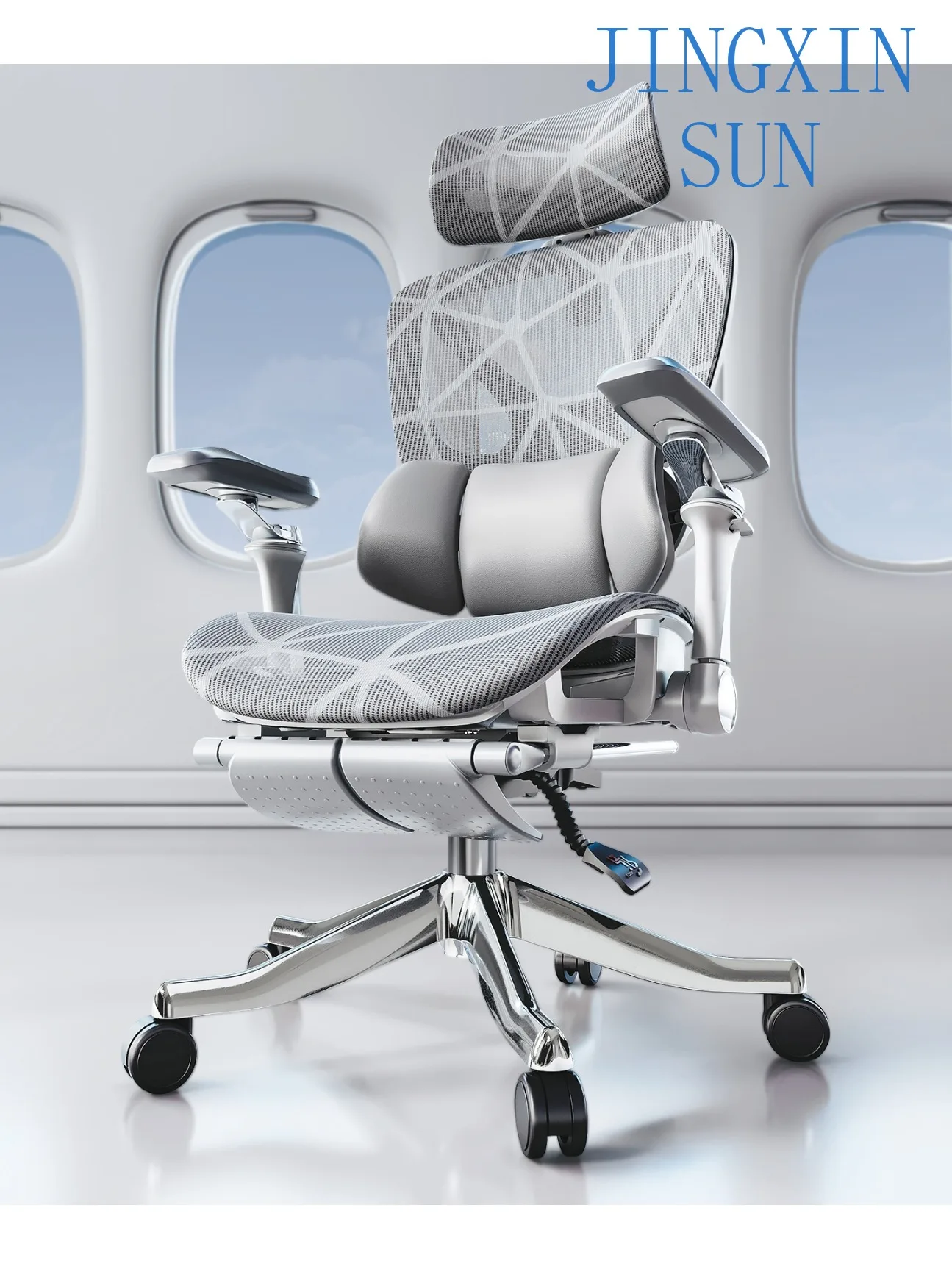 Reclining Ergonomic Chair with Lumbar Support Comfortable Office Computer Chair for Long Hours