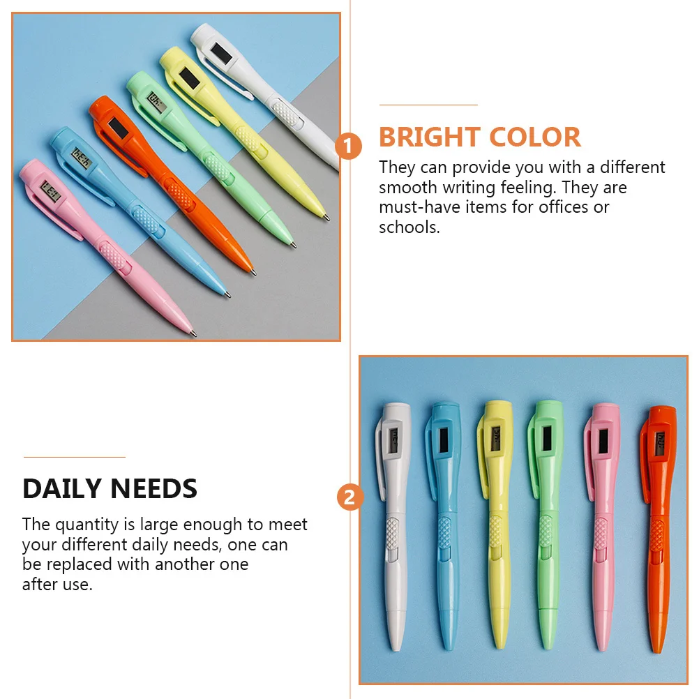 4 قطعة قلم حبر جاف لامتحان الطالب مع تعديل تاريخ الوقت الكتابة السلسة للمكتب المدرسي متعدد الوظائف