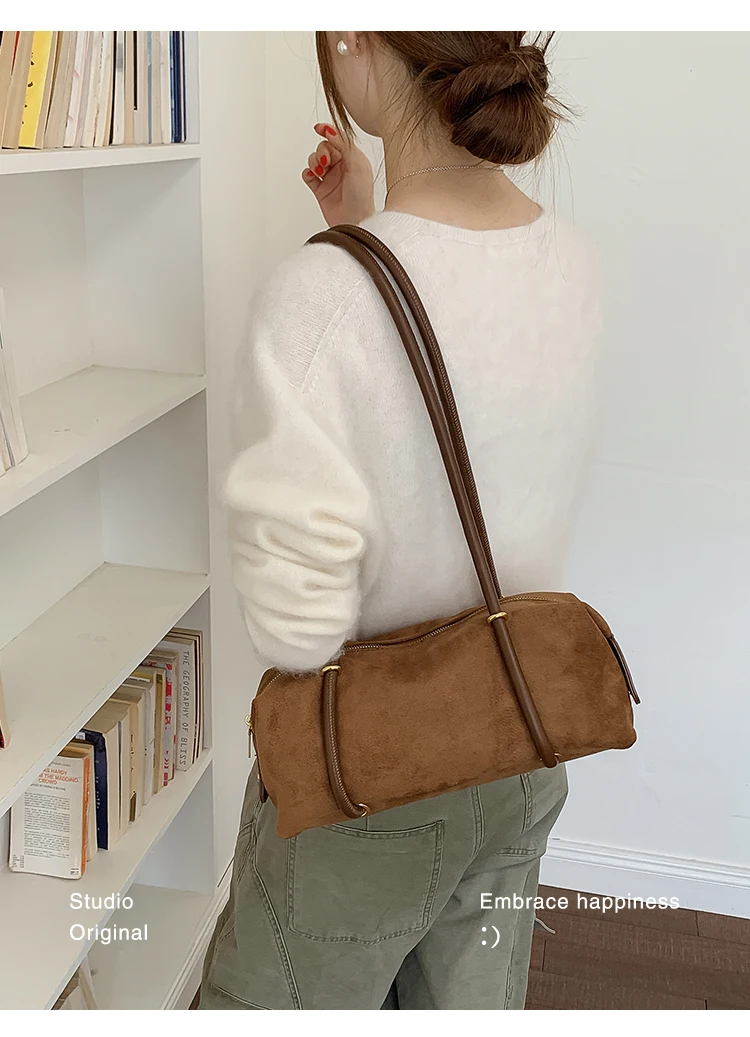 Bolso de Hombro Retro Estilo Francés para Mujer, Nuevo Modelo 2026, Ligero, de Lujo, Pequeño, de Alta Gama, Tipo Bowling