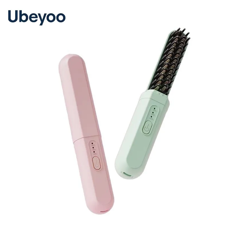 

Ubeyoo Cordless Ionic Hair Straightening Comb – Portable Capsule Design Wet/Dry Use, Anti-Frizz & Safe for Home Use