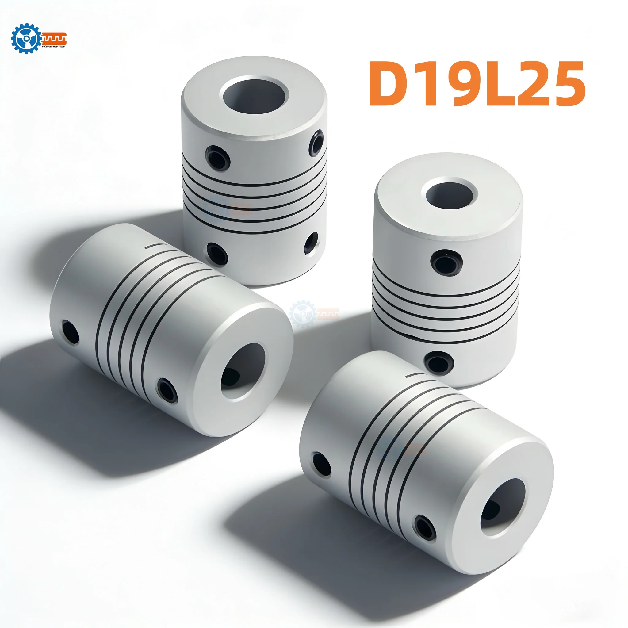D19*L25 Aluminum Flexible Jaw Shaft Coupling 3/4/5/6/6.35/7/8/10mm CNC Stepper Motor Coupler for Encoder & Engraving Machine