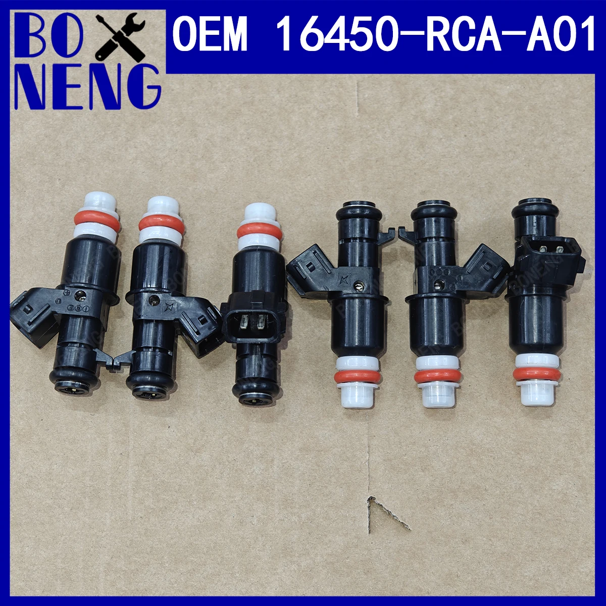 6 unids/lote OEM 16450-RCA-A01 boquilla de inyector de combustible para Honda Accord Acura TL 3,2 04-08 MDX ILX Odyssey Ridgeline 16450RCAA01