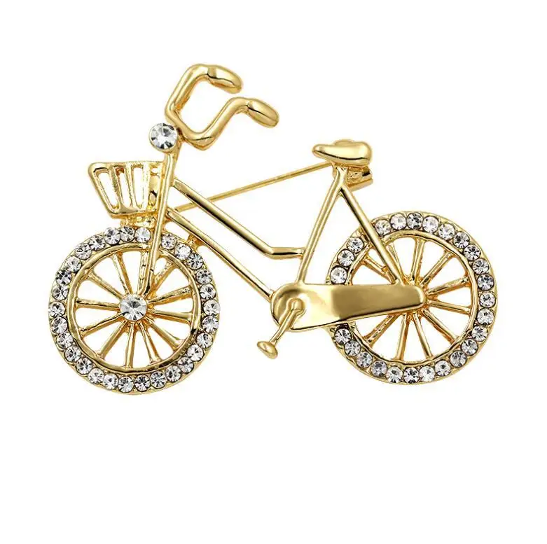 New Bicycle Shape Brooch Men And Women Leisure Cycling Sports Lapel Pins Clothes Badges Lapel Pins Jewelry Biker Gift