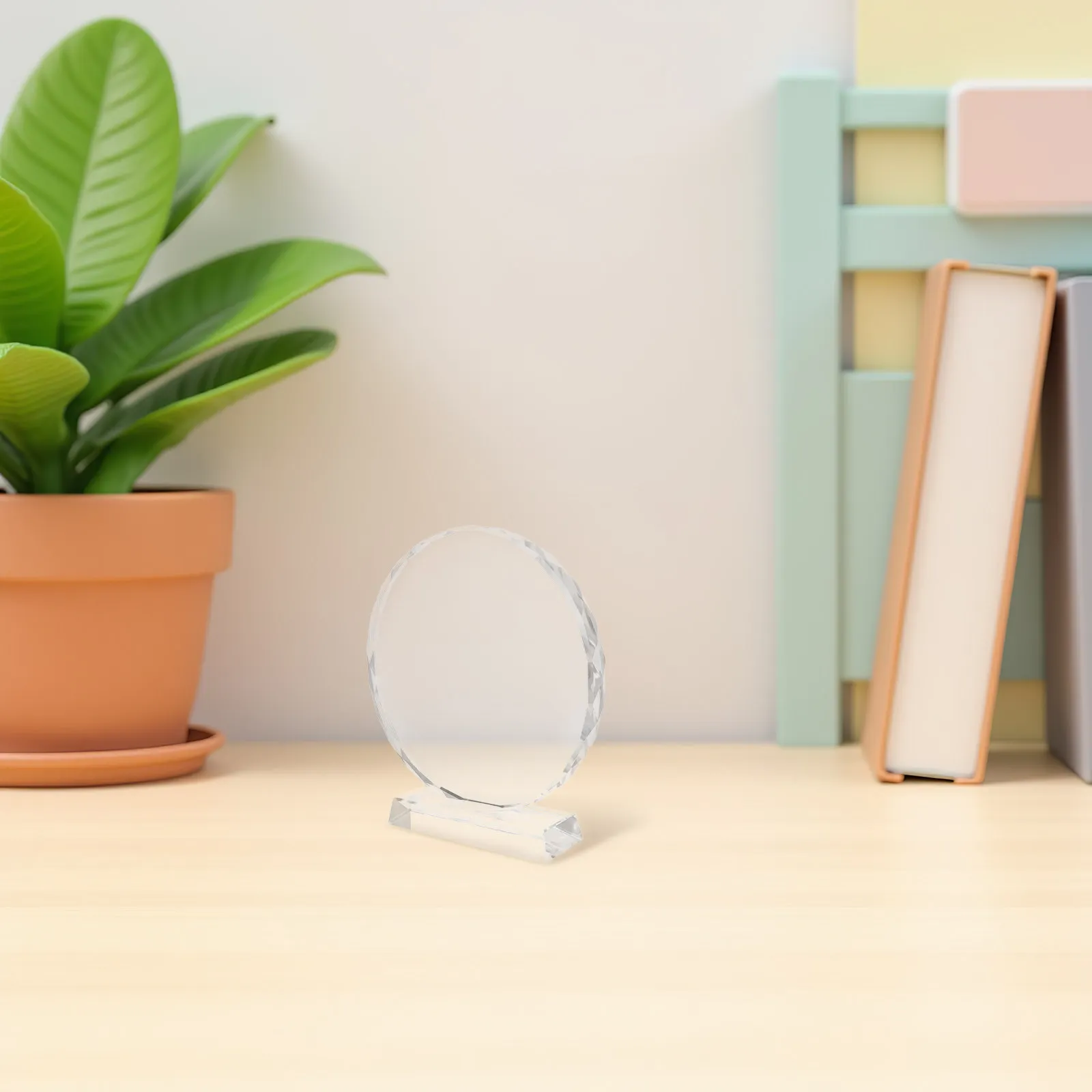 Crystal Glass Award Medals Blank Clear Sunflower Crystal Trophy Ornament 5.5 Inch for Sports Event Prize Glass Trophy for Winner