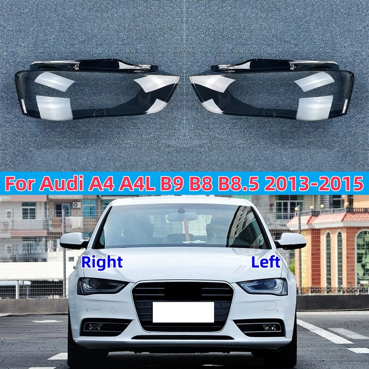 

Для Audi A4 B8 B8.5 2013 2014 2015, крышка фар автомобиля, прозрачная крышка, корпус лампы, линза, фара