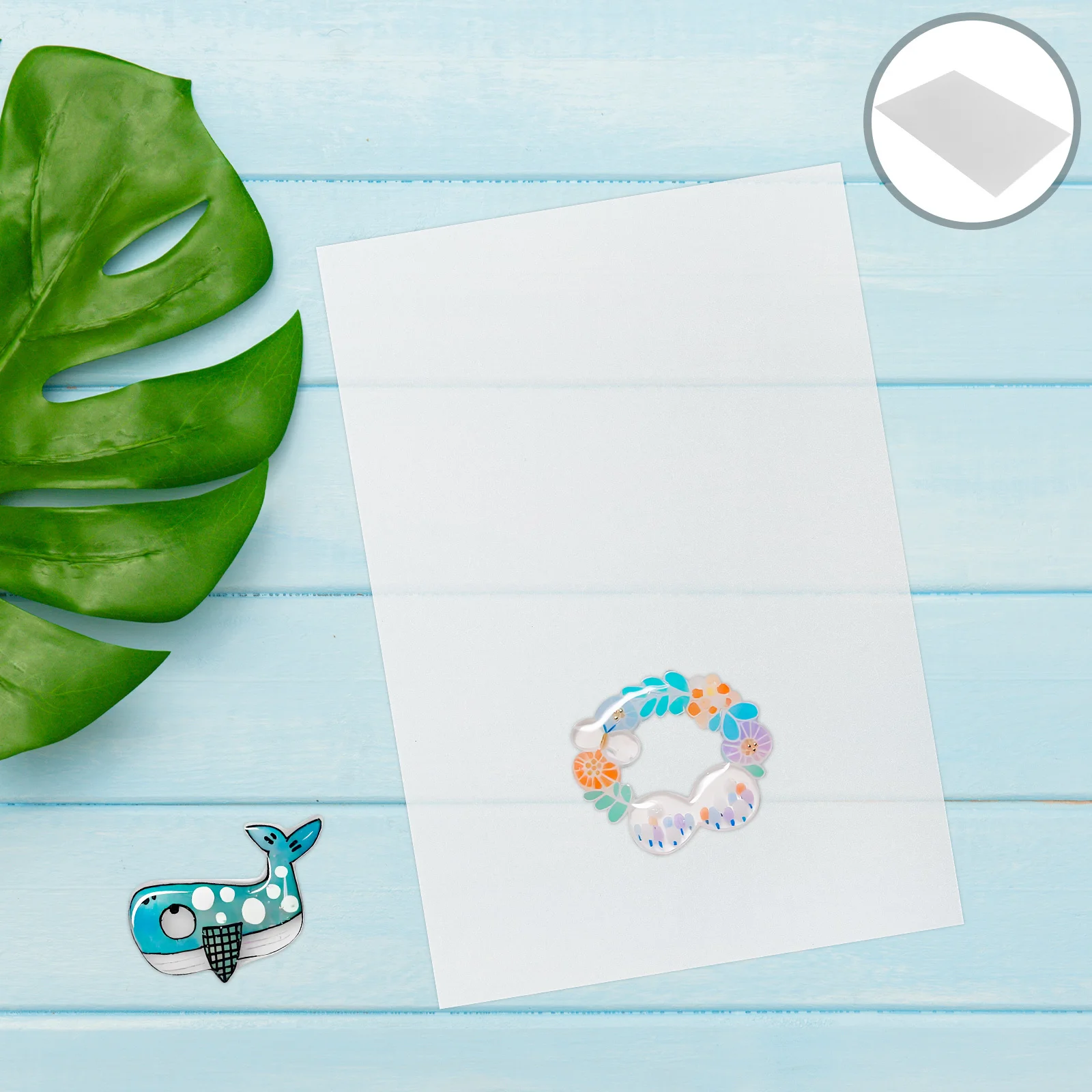 

5pcs Night Shrinkable Sheets White Printable Shrink Film Paper For Diy Handicrafts Crafts Luminous Outdoor