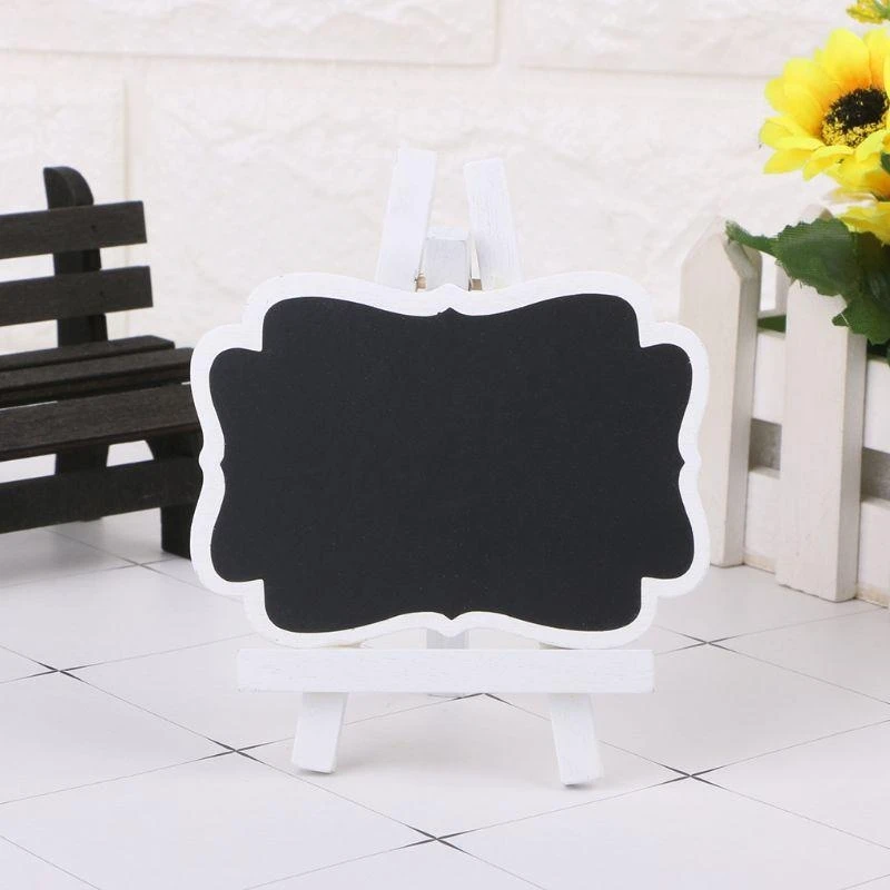 R1WD Mini Wooden Chalkboard Blackboard Frame Message Table Number Wedding Party Decor