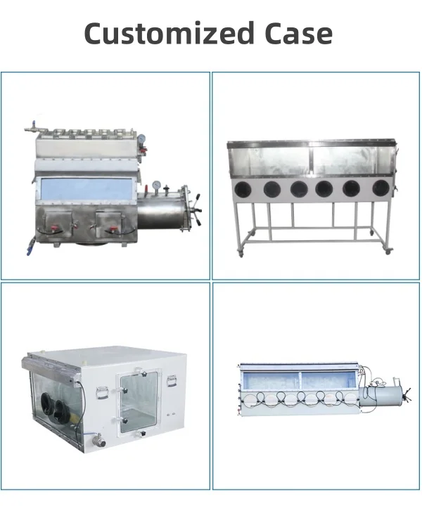 الشركة المصنعة رائجة البيع غرفة القفازات الفولاذ المقاوم للصدأ مكنسة صندوق القفازات المعزل لاستخدام المختبر #2