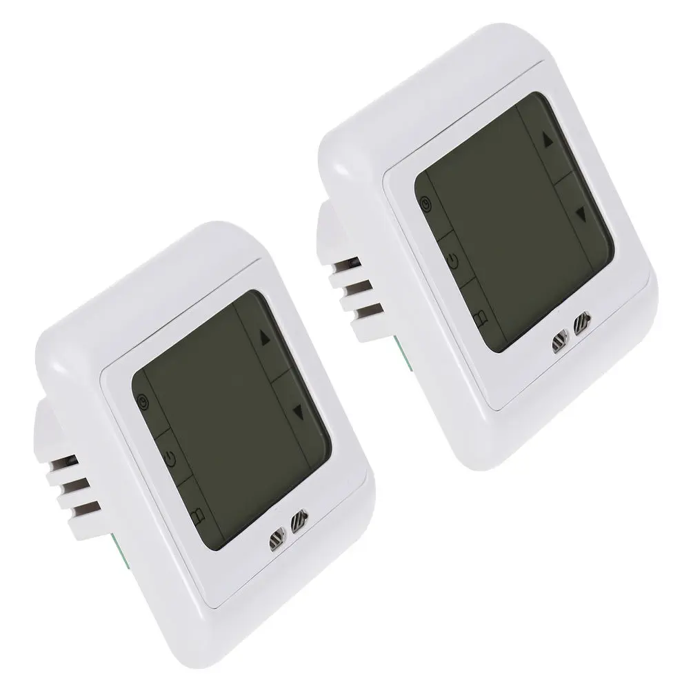 2Pcs Programmable Digital Thermoregulator Touch Screen Heating Thermostat Room Temperature Controller Underfloor Floor Heating