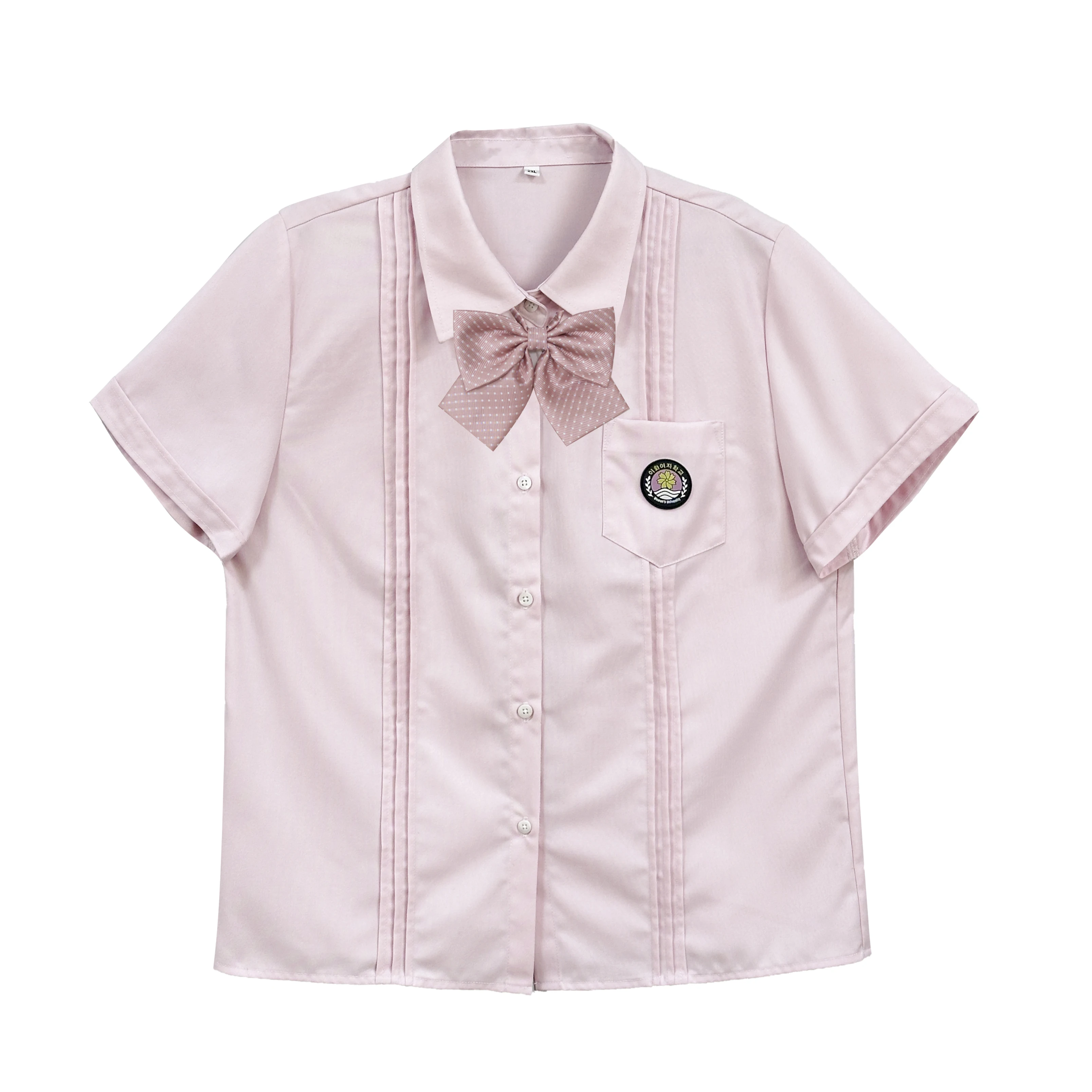 XL-7XL Large Size Jk Japanese Short Sleeve Shirt College Sweet Pink Shirt Girl Summer Cute Age-reducing Versatile Pleated Skirt