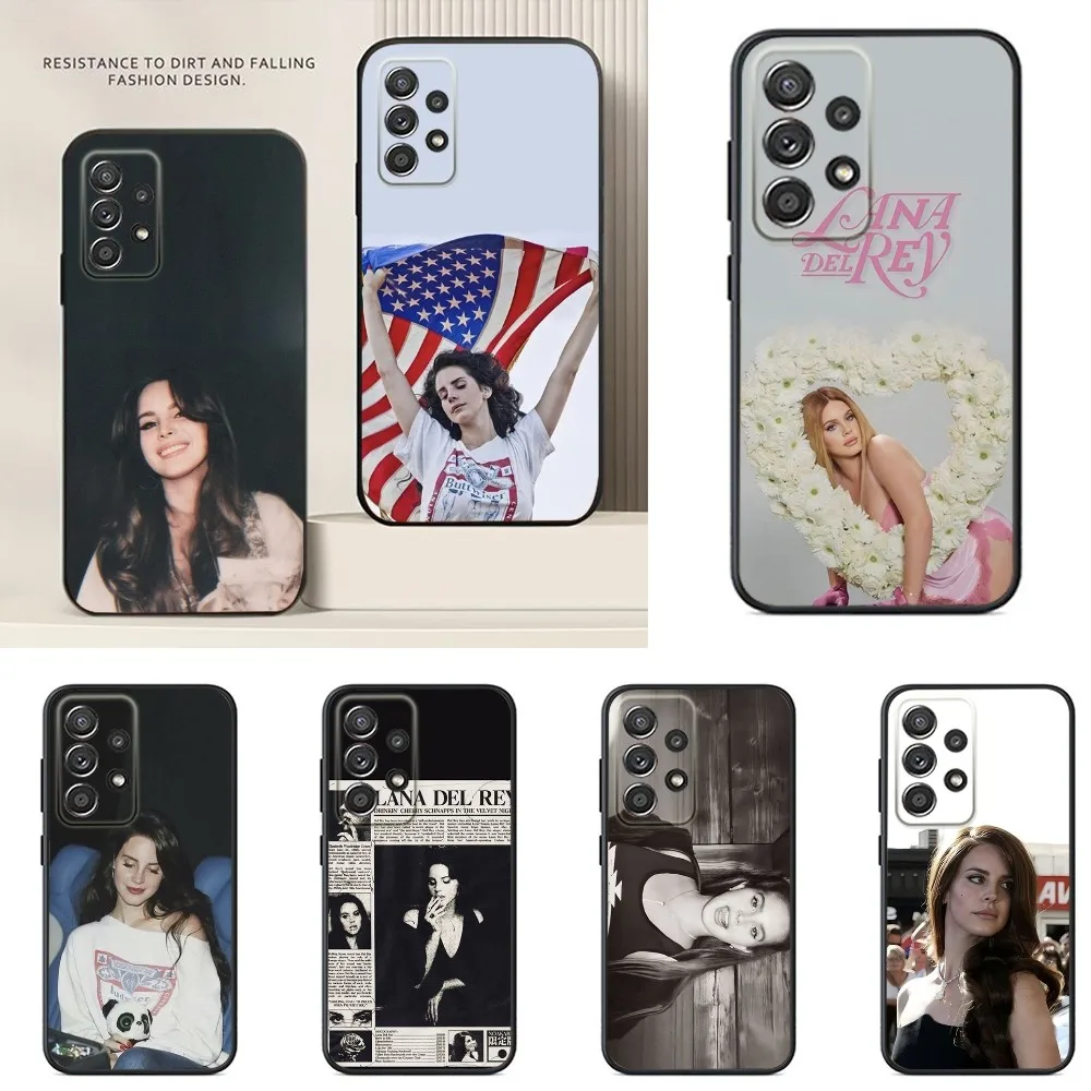 Singer L-Lana Del R-Rey Phone Case For Samsung S24,S23,S22,S21,S20,S10,S10E,S9 Ultra Plus FE Note 20 Ultra 10 9 Plus Case