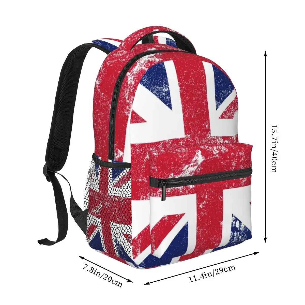 Distressed Union Jack Flag Backpacks Boys Girls Bookbag Children School Bags Cartoon Kids Rucksack Shoulder Bag Large Capacity