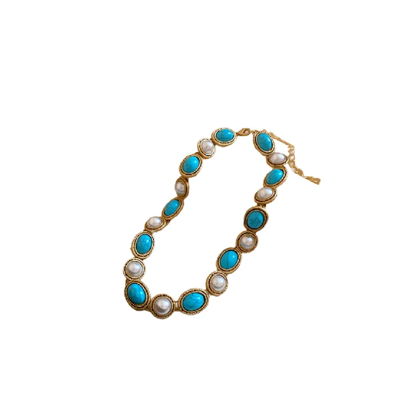 Palace style fashionable design clavicle chain personalized retro temperament earrings