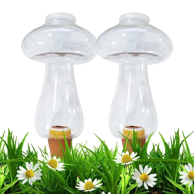 2 uds sistema riego por goteo automático seta planta riego automático flor jardinería interior bebedero para hogar