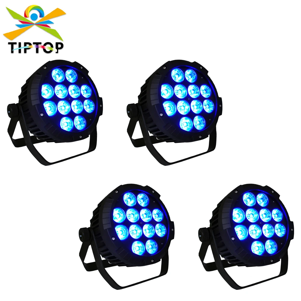 

TIPTOP Outdoor 12x18W RGBWA UV 6IN1 LED PAR Light IP65 Waterproof Big Size Led Par Light DMX Control Stage DJ Equipment Wedding