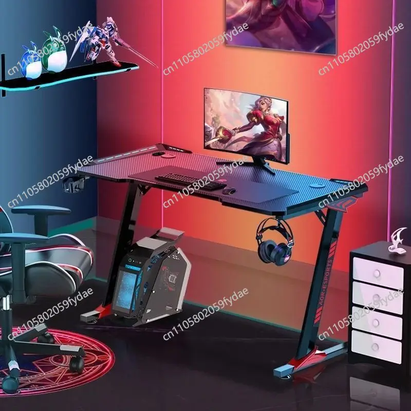 Gaming table Desktop desk Bedroom Home Office Carbon Fiber Learning Computer Desk Multifunctional