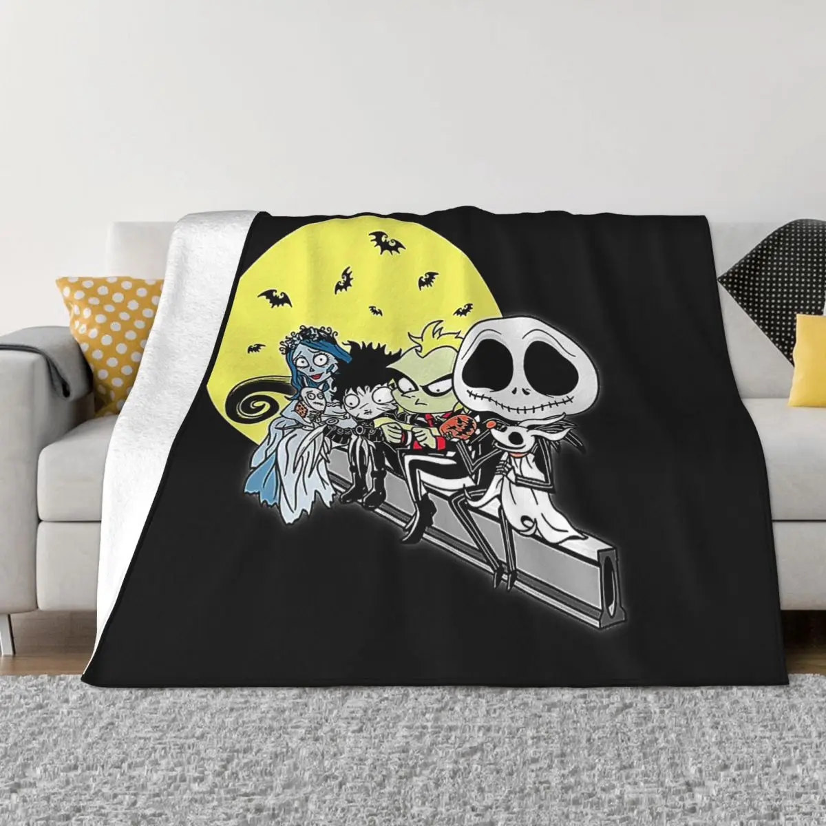 Art Corpse Bride Ultra-Soft Micro Fleece Blanket Black Flannel Blanket