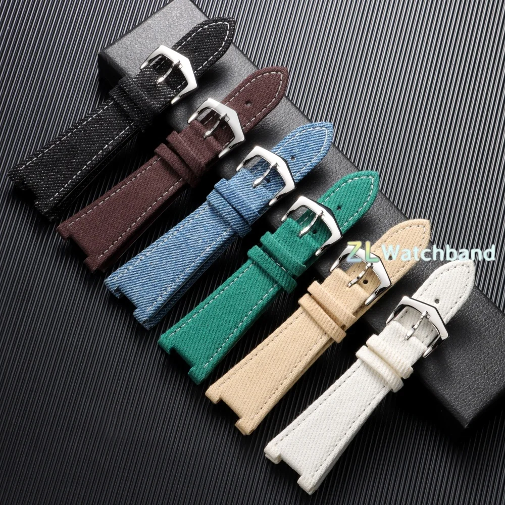 25mmx13mm Nylon Watch Strap For Patek Philippe Nautilus 5711 5712 5726 5980 7010G Men Women Bracelet Durable Denim WatchBand