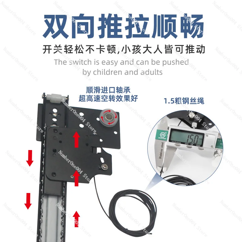 

Hardware for Wardrobe Cabinet Concealed Folding Door Slide Rail Telescopic Side Mount Insertion Track