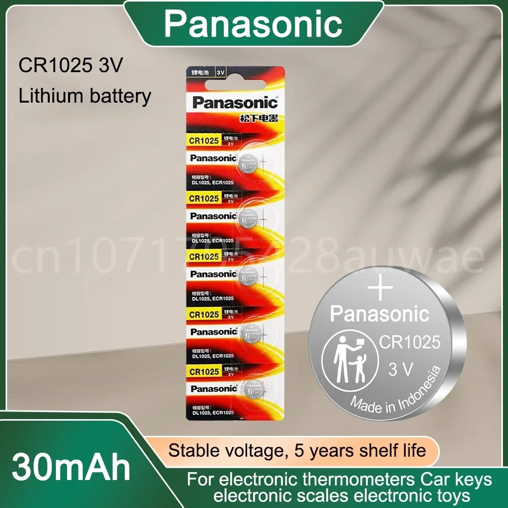 Литиевый кнопочный аккумулятор Panasonic CR1025 CR 1025 DL1025 BR1025 5022LC KCL1025 3 в для часов с дистанционным управлением