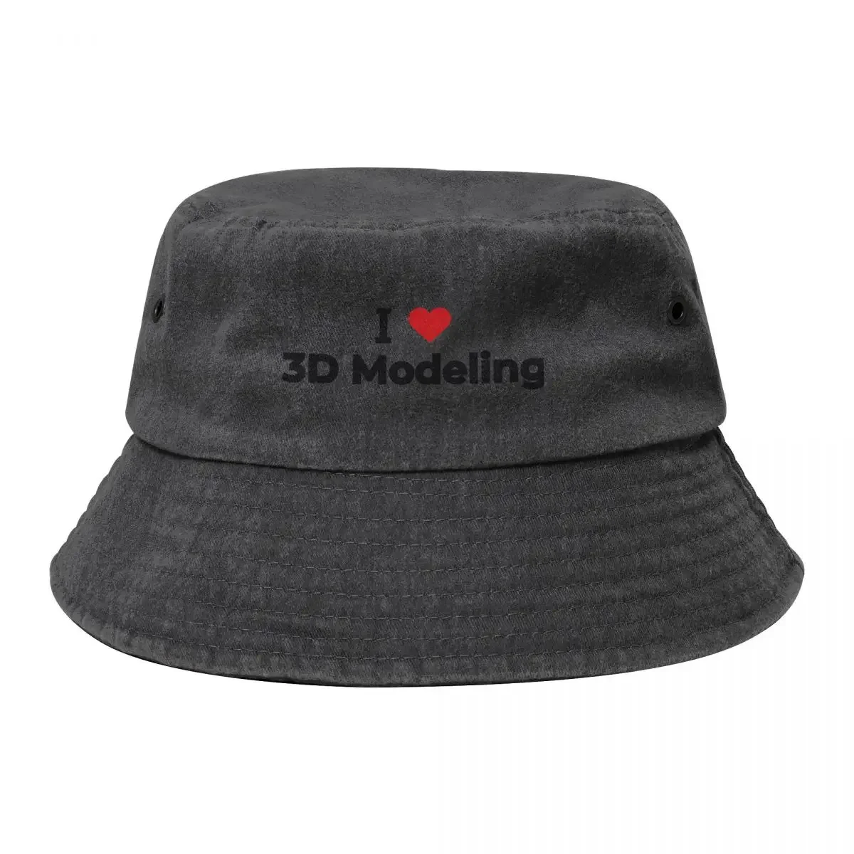 I love 3D Modeling Bucket Hat sun hat Golf Woman Hats Men's