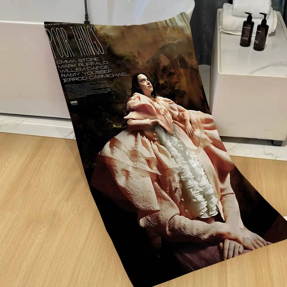 poor things Bath Towel Microfiber Soft Water Absorbing Breathable For Girl Kids Decorative Cartoon Beach Towel