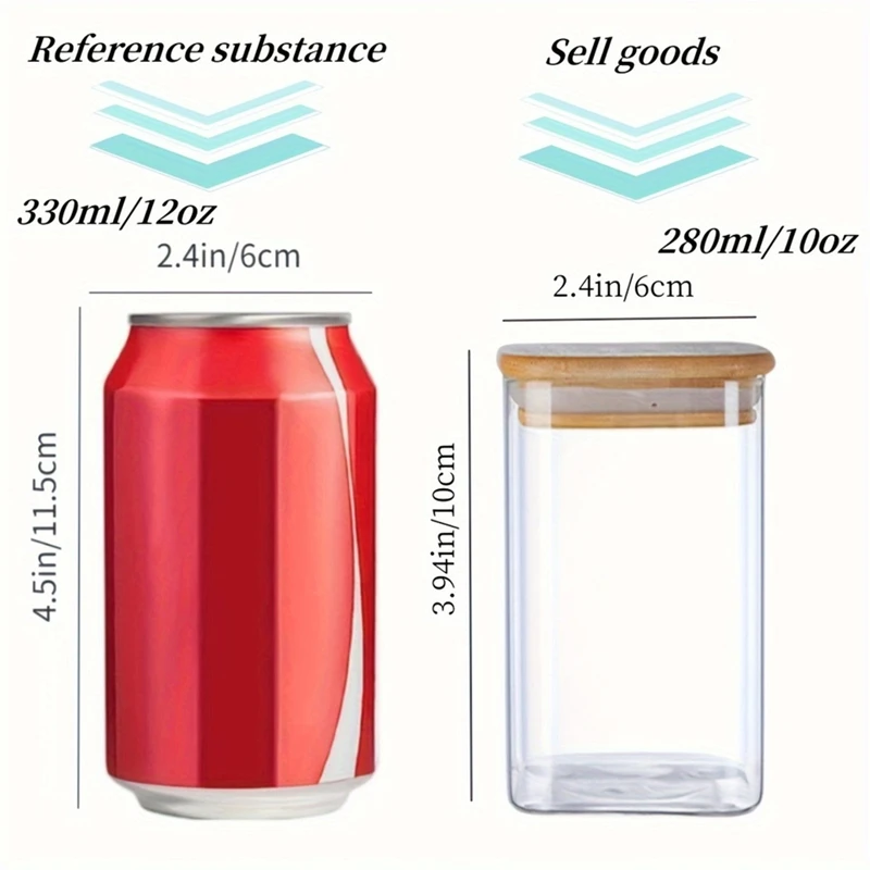 Glass Jars with Airtight Bamboo Lids - Snack Candy Storage Jar,Versatile Clear Containers for Candy, Food Storage & More-A27R