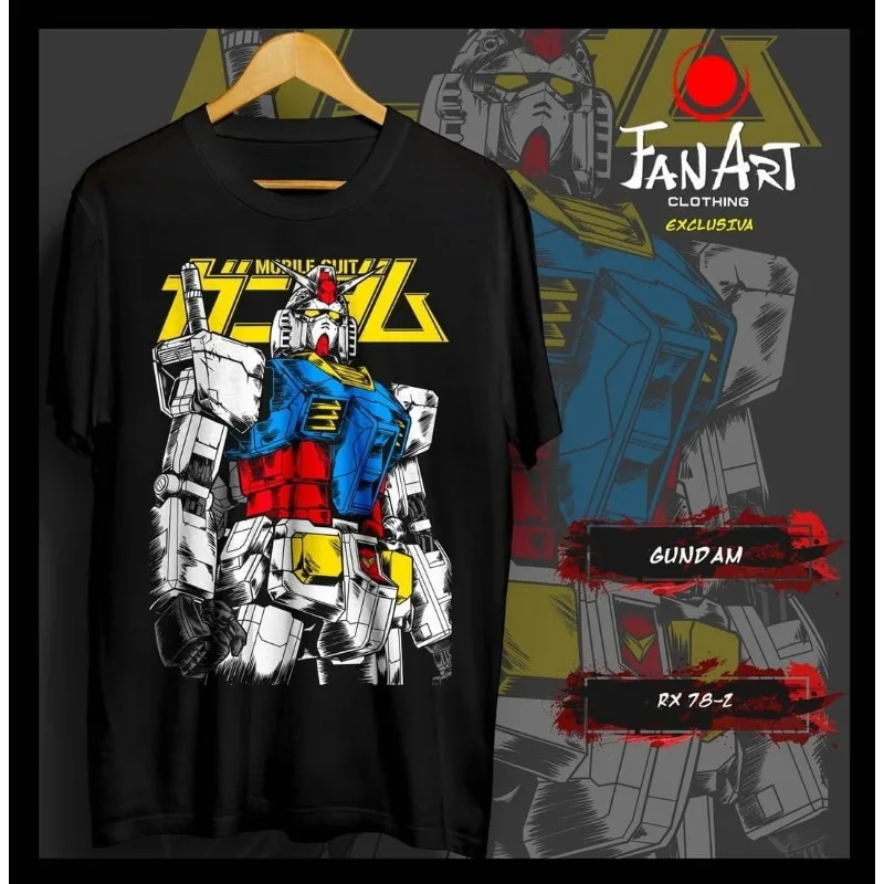 جديد بمحركات البدلة Gundam الرجال القطن تي شيرت أزياء فاخرة الاتجاه قصيرة الأكمام عالية الجودة محدودة عارضة تي شيرت #2