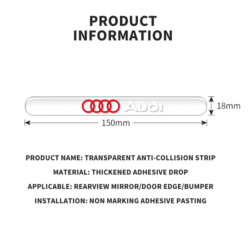 /4 قطعة حامي باب السيارة الشفاف ملصق شرائط حماية غير مرئية لأودي A1 A3 A4 A5 A6 B5 B6 B7 B8 C5 C6 C7 A7 A8 Q3 Q #6