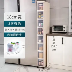 Armario estrecho de costura, cajón de almacenamiento, estilo de baño, costura transparente, estante de cocina