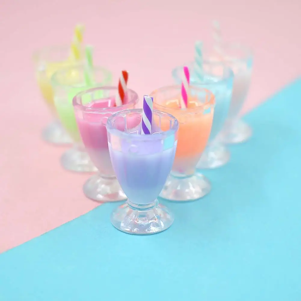 Dropshipping!! 2Pcs Plastic DIY Gift Toy Miniature Kids Toy Simulation Kids Toys Drink Cups Gifts Mobile Phone Shell Accessory